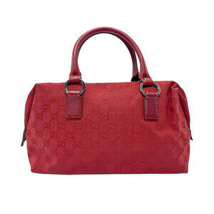 Gucci Handbag GG Canvas Leather Red